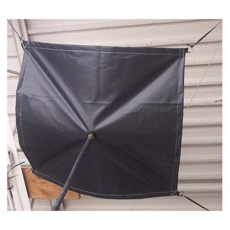 4'x4' Black Vinyl Heavy Duty Roof Leak Tarp-(4935-4x4b)