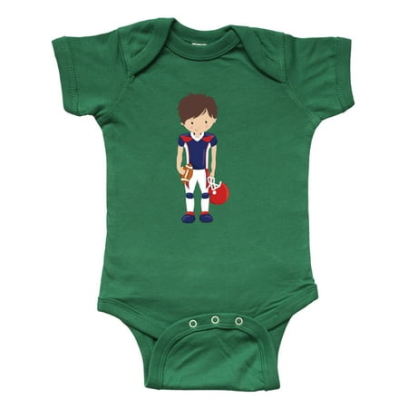 

Inktastic Cute Boy Brown Hair American Football Rugby Gift Baby Boy Bodysuit