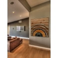 thumbnail image 6 of "Orange Rings" Painting Print on Natural Pine Wood, 6 of 7