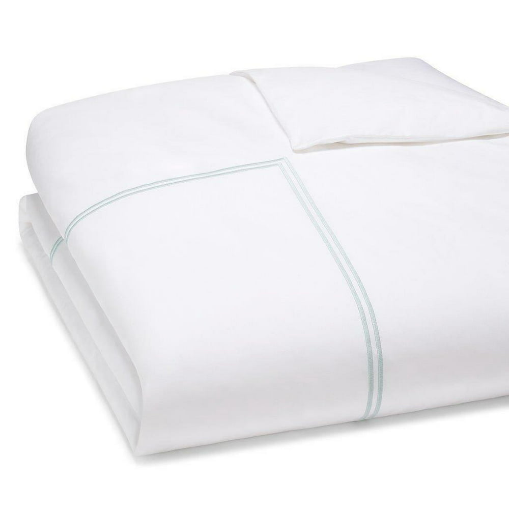 Hudson Park Collection Italian Percale Full/Queen Duvet Cover, 90 Inches x 96 Inches, White