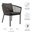 thumbnail image 7 of Modway Sailor Aluminum and Fabric Outdoor Patio Dining Armchair in Charcoal, 7 of 7