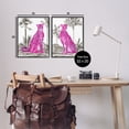 thumbnail image 3 of Stupell Industries Neon Pink Leopard Animals Painting Black Framed Art Print Wall Art, 16 x 20, Set of 2, 3 of 8