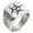 Silver, variant on Stainless Steel Barbed Wire Biohazard Geometric Pattern Biker Style Polished Ring