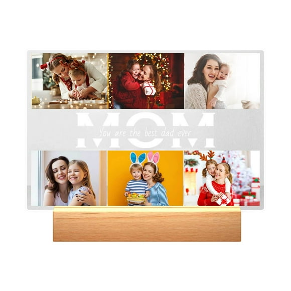 Custom Plaque Picture Frame DIY Acrylic Wooden Plaque With Photo Letter Night Light Custom Anniversary Birthday Presents For Women DIY Various Holiday Presents For Her Ornament Bulk Christmas