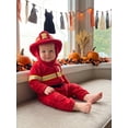 thumbnail image 5 of RUINIXCW Baby Boy Halloween Costume Long Sleeve Firefighter Suspender Jumpsuit, Hat, 5 of 8