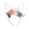 thumbnail image 1 of Diadema con diseño de orejas de conejo para decoración de flores, accesorios de fotografía para cosplay, cumpleaños y fiestas de Pascua., 1 of 8