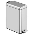 thumbnail image 2 of Miangastore Pedal Design Waste Container Stainless Steel Trash Can Home Trash Bucket 10L, 2 of 8