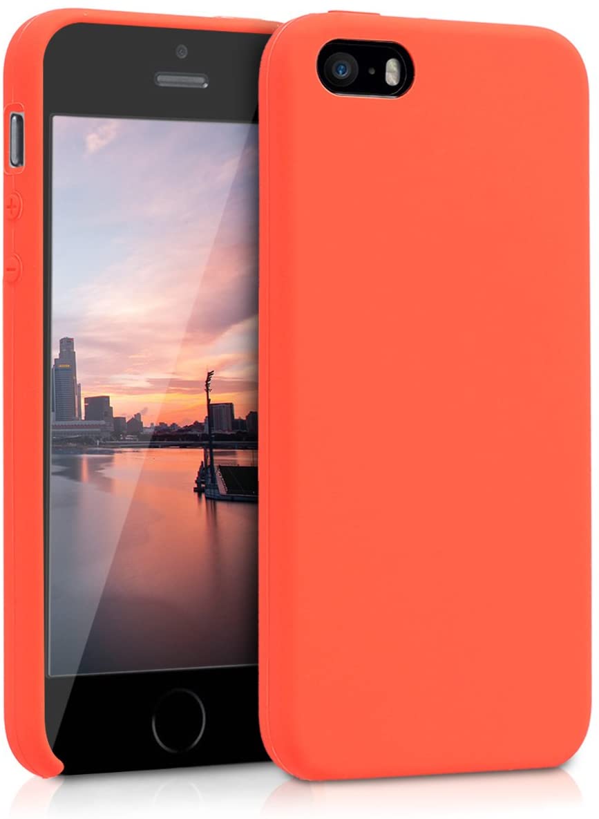 Tpu Silicone Case Compatible With Apple Iphone Se 1 Gen 16 5 5s Case Slim Phone Cover With Soft Finish Neon Orange Walmart Com