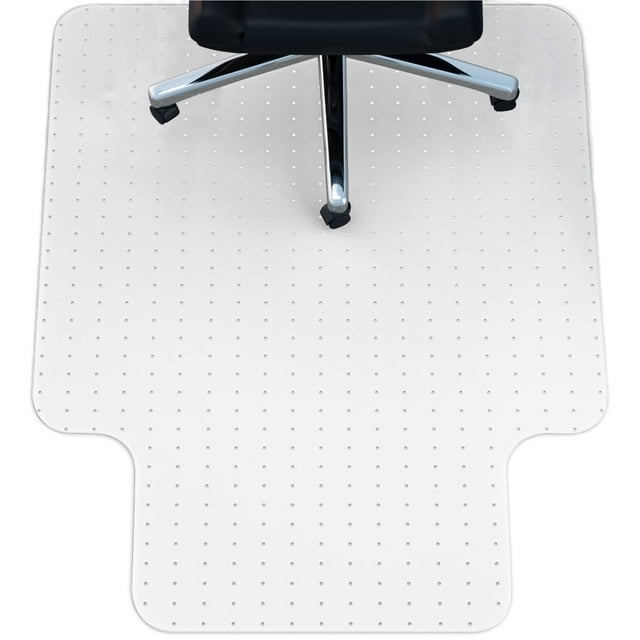 Graflsoa Non-Slip Transparent Office Chair Mat with Molded Cleats - 36x48 Inches, 2.2mm Thick, Durable PVC Floor Protector for Carpeted Floors