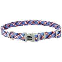 Pro: Active Woven Reflective Dog Collar - Cobalt Crossed - Small - 5/8", Adjustable 8-12" Neck, Lightweight & Breathable, Pet Safety Reflective Strips