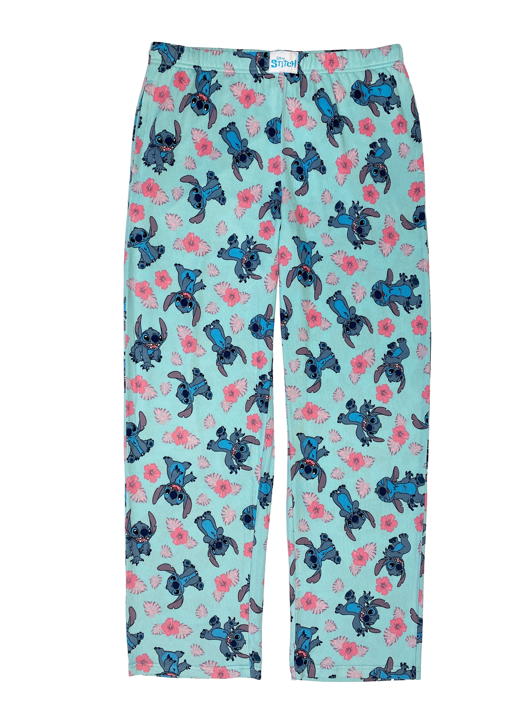 Disney Stitch Women's Hacci Knit Wide Leg Sleep Pants, Sizes XS-3X