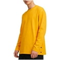thumbnail image 2 of Ceisia Men's Oversize Crew-Neck Sleeve-Button Long-Sleeve Top Multi-Solid Gift, 2 of 5