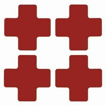 Brady Floor Tape,Red,2 inx5 in,Cross,PK20 104466