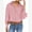 Pink, variant on IDOPIP Long Sleeve Blouses for Women Leisure Baggy Cozy Shirts Flower Eyelet Pink Cute Tees 2025 S