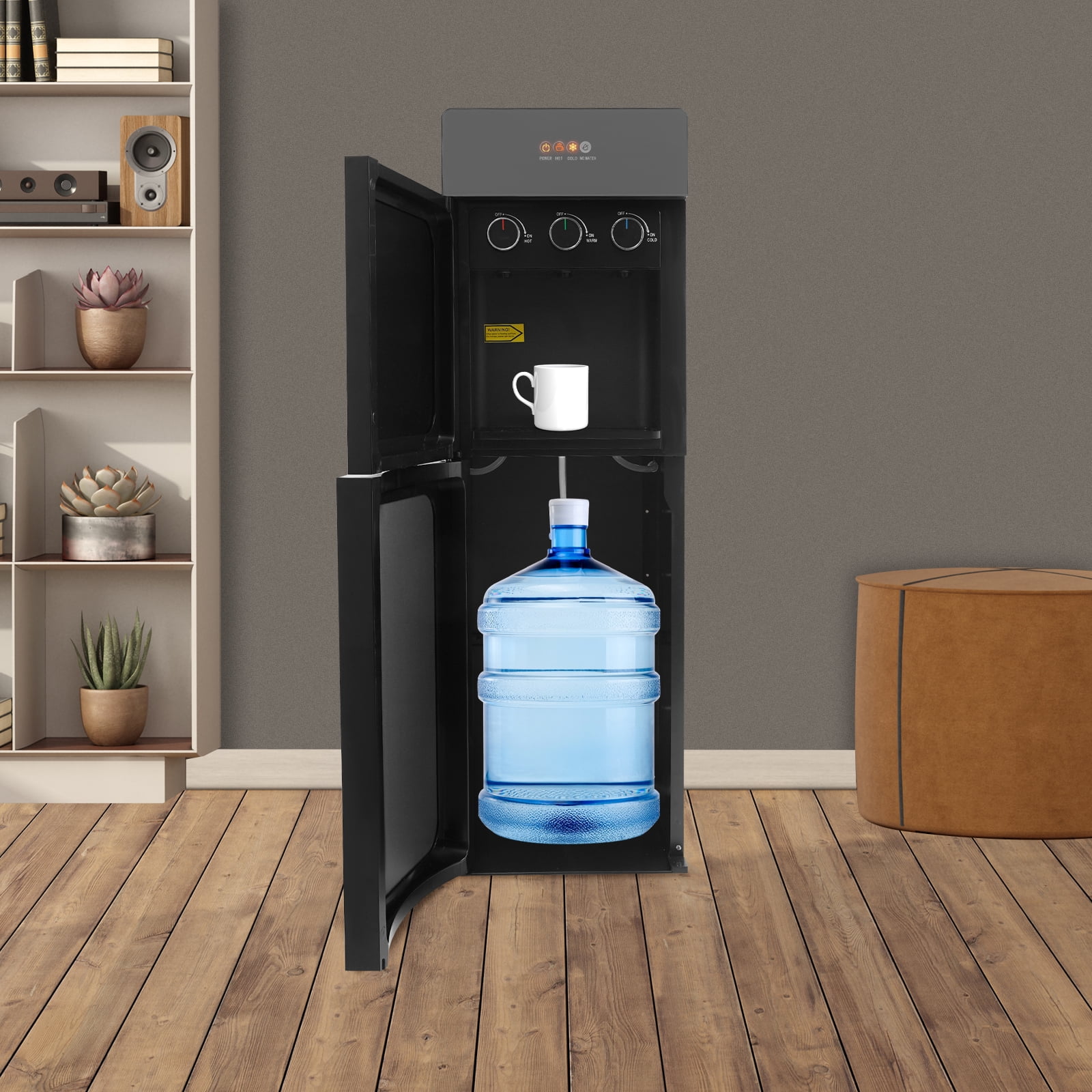 Bottom Loading Water Cooler Dispenser for 5 Gallon Bottle, 3 Temperature Settings Hot Cold & Room Water Perfect for Homes, Kitchens