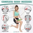 thumbnail image 4 of Cozlow Muscle Roller Stick, Handheld Body Massage Tool with 9 Rollers & Anti-Slip Handles, 4 of 6