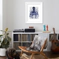 thumbnail image 4 of Art.com Blue Octopus 3 Art Print by Fab Funky, White Frame Wall Art, 32" x 40", 4 of 5