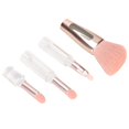 thumbnail image 2 of Brocha de maquillaje 4 en 1, sencilla, elegante, portátil, con mango transparente, para difuminar sombras de ojos y rubor (dorada), 2 of 14