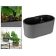 thumbnail image 3 of Maceta rectangular sencilla con autorriego para hierbas, ideal para el hogar, la oficina, la mesa o la cafetería. Nivel de agua negra, 3 of 7