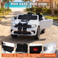 thumbnail image 6 of Dodge Electric Ride on Cars for Kids, 24V Licensed Dodge Durango Powered Ride on Toy with Parent Remote Control, Electric Car Vehicle for Boys 3-6 w/Music Player/LED Light/Safety Belt, White, 6 of 12