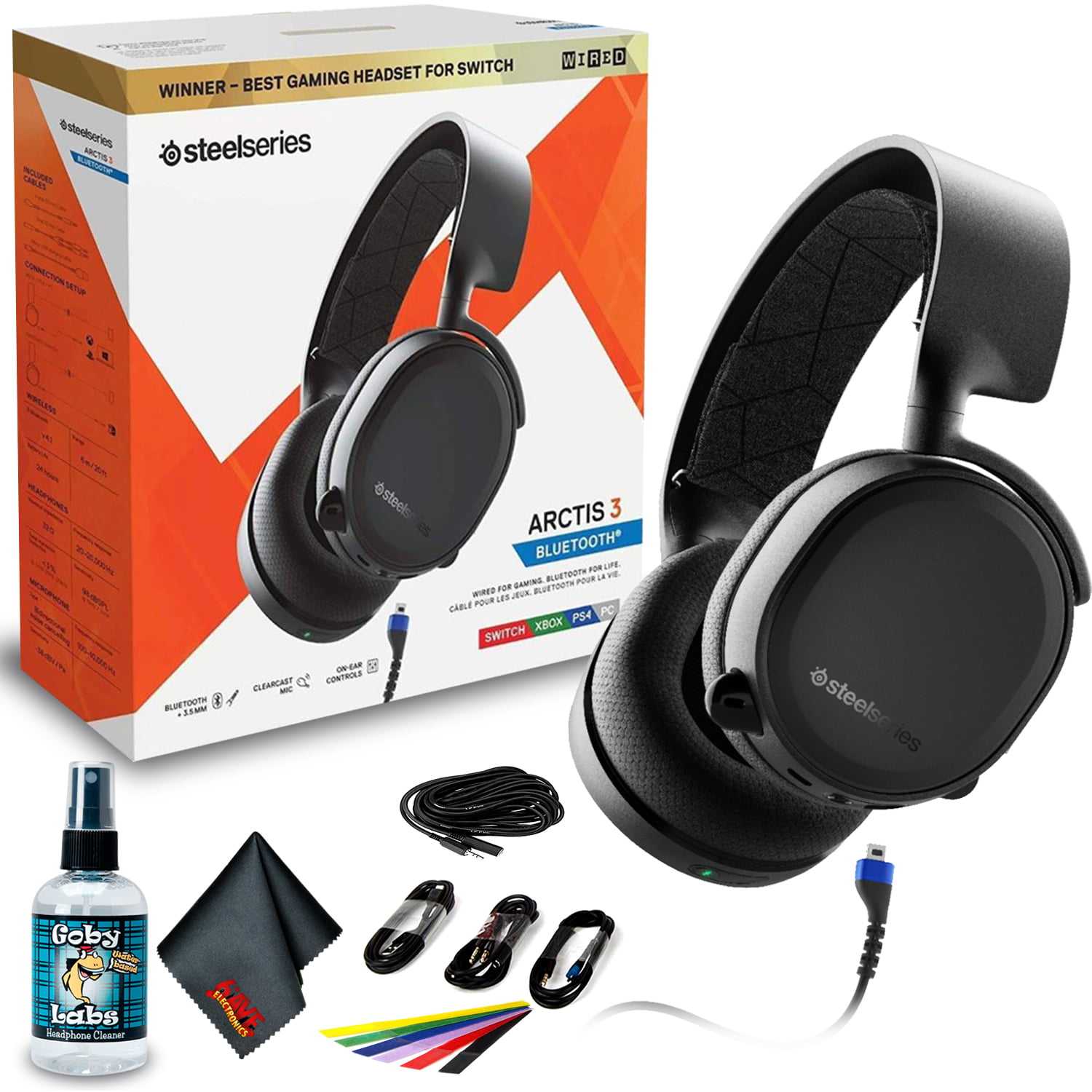 hervorming Beperken beeld SteelSeries Arctis 3 Bluetooth - Wired and Wireless Gaming Headset - Gaming  Bundle - Walmart.com