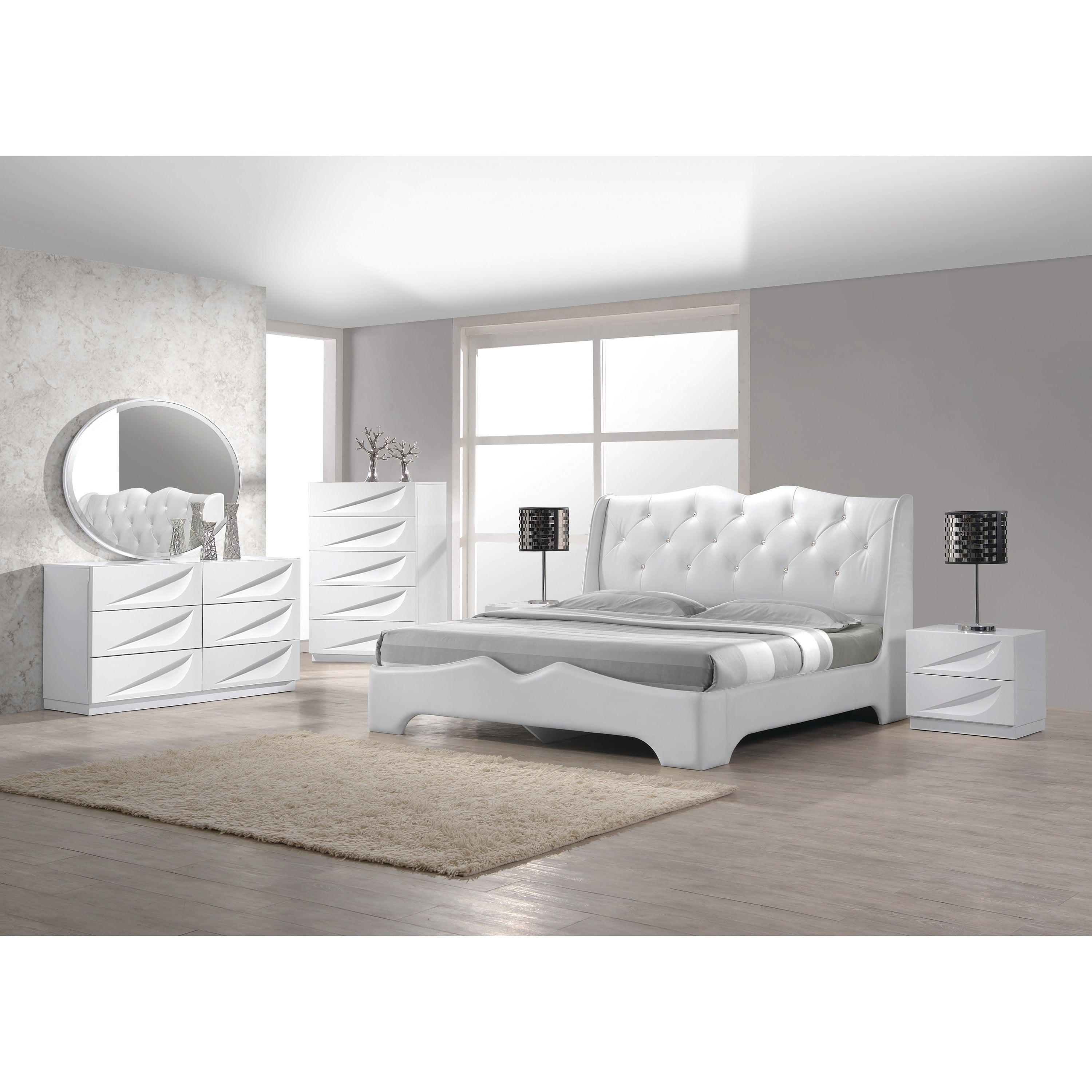 Best Master Furniture Madrid 5 Pcs Modern Bedroom Set, King - Walmart.com