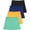 Set 3, variant on Real Essentials 4 Pack: Girls' Active Athletic Skort - Tennis Golf Skirt for Kids with Shorts Lining (4-16)