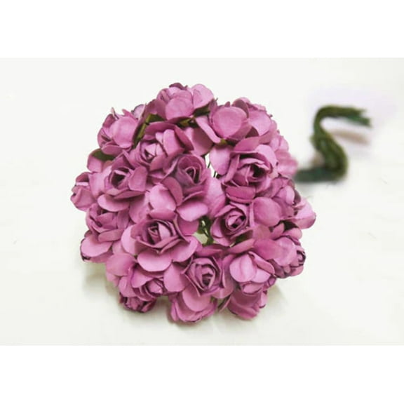 0.75" Mini Mulberry Paper Flower Purple(120 Flowers)