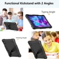thumbnail image 4 of FIEWESEY for Urao C107/Jeazans OC101/C107 Tablet 10.1 Inch 2024, Kids Friendly Soft Silicone Stand Shoulder Strap Kickstand for HiGrace C107/ZOFYWNAS C107/Freeski C107/Pswarfd Tablet 10 inch - Black, 4 of 6