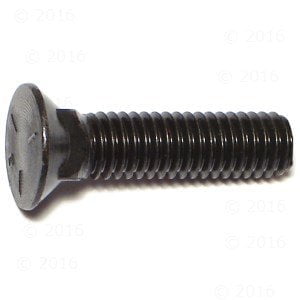 3/8"-16 x 1-1/2" Plain Grade 5 Steel Coarse Thread Flat Head Plow Bolts PBS5-119