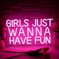 thumbnail image 1 of Letrero decorativo LED Dracey Girls Just Wanna Have Fun, 21 x 38 cm, 1 of 7