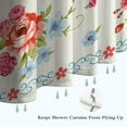 thumbnail image 6 of Pioneer Colorful Floral Shower Curtain for Bathroom Home Decor Bathtubs Waterproof Fabric Curtain with 12 Hooks 72x72in, 6 of 6