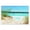 Tropical Beachscape Seascape Palm Fronds, variant on Stupell Industries Tropical Tropical Beach View Black Floating Frame Canvas Art, 25 x 17, by Christine Reichow