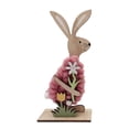 thumbnail image 3 of CoreLiving Wooden Bunny Decor Sign Farmhouse Spring Easter Table Decorations for Home Indoor Rustic Rabbit Centerpiece Mantel Tiered Tray Party Decor 1 Count, 3 of 8