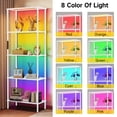 thumbnail image 6 of OUTONLIFE RGBW Display Shelf, 8 Colorful Modes, APP & Slide & Remote Control, Adjustable Brightness & Color Temperature,  Stable Floor Lamps with Shelves for Living Room, Bedroom, Gaming (White), 6 of 9