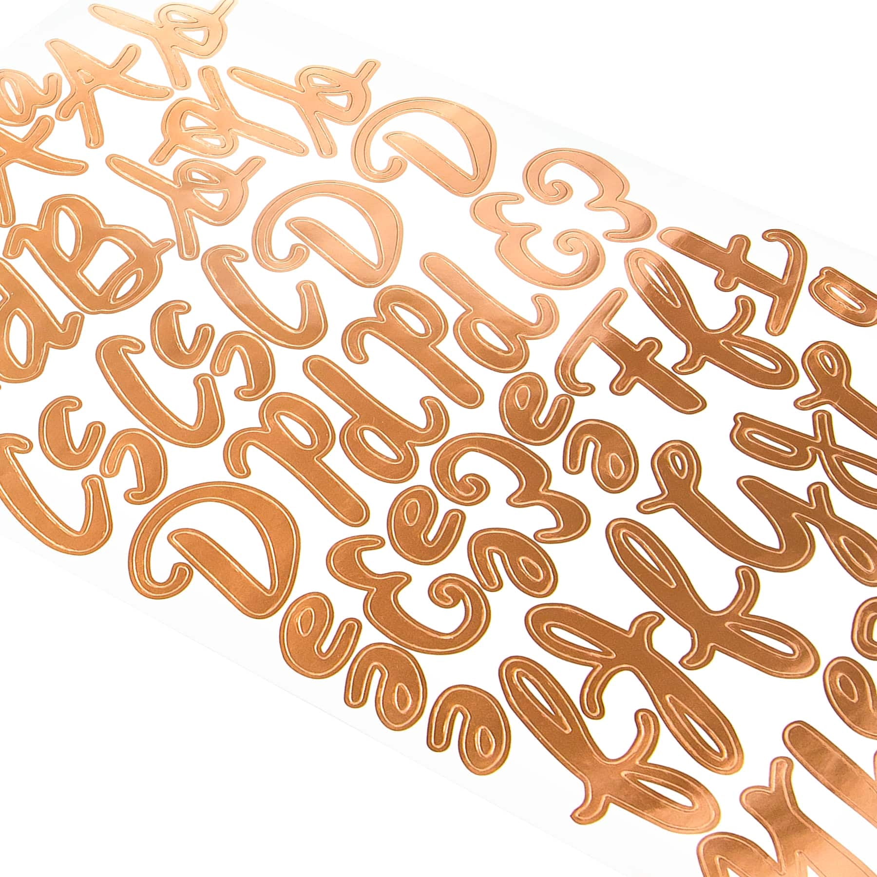 Recollections Rose Gold Handwritten Alphabet Stickers, 12 Packs: 235 ct. (2,820 total)