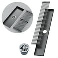 thumbnail image 1 of Linear Shower Drain 12 Inch with Hair Strainer Patent Smell, 1 of 8