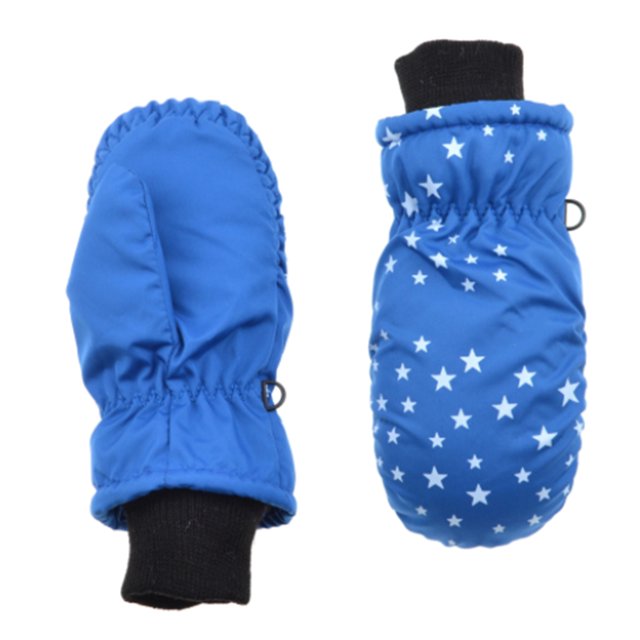 Bearachild 1 par de manoplas para niños, impermeables, de invierno, Unisex, cálidas, fáciles de combinar, portátiles, cómodas, diseño grueso para Suministros térmicos Azul Bearachild HA059230-02B