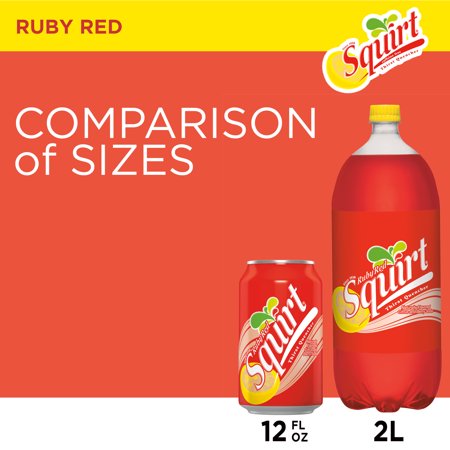 Squirt Ruby Red Grapefruit Soda Pop, 12 fl oz, 12 Pack Cans
