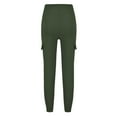 thumbnail image 5 of WTXUE Cargo Pants, Scrub Pants Ladies Multi Pocket Casual Pants Elastic Waist Corset Rope Pants, Slacks Pantalones De Mujer, Olive green, 5 of 5