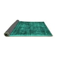 thumbnail image 2 of Ahgly Company Indoor Rectangle Abstract Turquoise Blue Contemporary Area Rugs, 7' x 9', 2 of 4