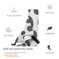 thumbnail image 3 of YFYANG Adult Microfiber Portable Travel Towel, Gray Leopard Texture Quick Dry Towel with Hiking Buckle PVC Pouch, 16" x 31.5", 3 of 6