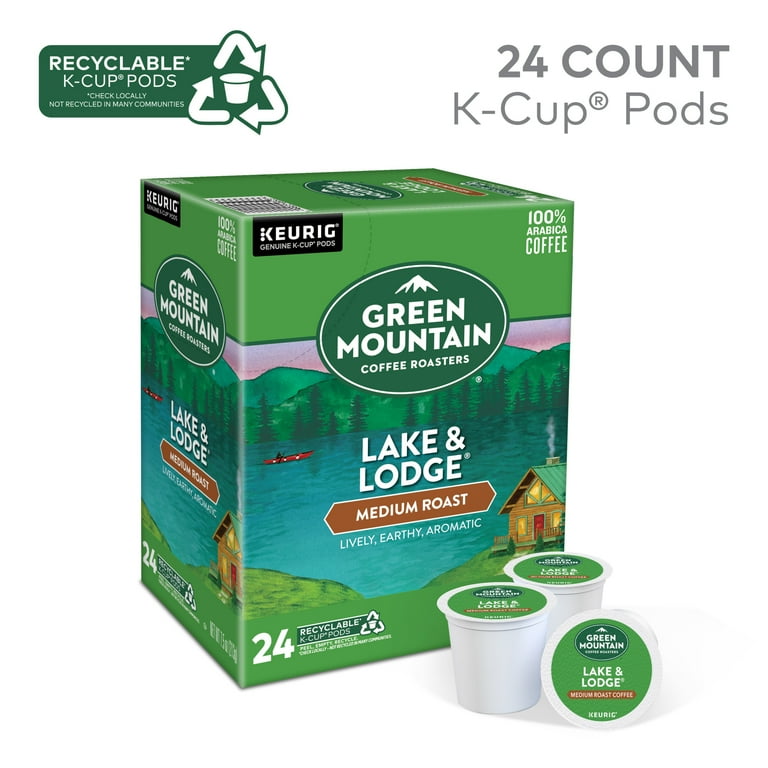 Lake and Lodge Coffee K-Cups, Medium Roast, 24/Box Lake and Lodge Coffee K-Cups, Medium Roast, 24/Box