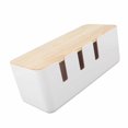 thumbnail image 1 of Cable Management Box, Waterproof Dustproof Wooden Cord Organizer Box  For Office For Desk, 1 of 8