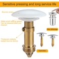 thumbnail image 3 of LAICAIW Pop-Up Click Clack Plug,66 mm Bathroom Basin Sink Button Drain,Suitable for Kitchen Bathroom Washbasin, Solid Brass Chrome Platedplug, 3 of 7