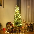 thumbnail image 2 of Gymax  5' Christmas Tree PVC Artificial Holiday Decor Slim Pencil Tree Metal Stand, 2 of 6