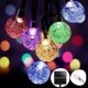 thumbnail image 1 of Guirnalda de luces de cristal a prueba de agua para patio, jardín, bodas y fiestas - Guirnalda de luces solares/USB para exteriores de 50 LED multicolor, 1 of 5