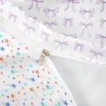 thumbnail image 4 of Erosebridal Cute Bows Bowtie Twin Bedding For Kids,Cartoon Bowknot Print Duvet Cover Set,Purple White 2 Pieces,No Comforter,Reversible, 4 of 6