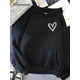 thumbnail image 4 of Sudadera con estampado de corazón simple para mujer, sudaderas con capucha sueltas informales suaves, Tops de lana cálidos para estudiantes, Otoño e Invierno, 4 of 5