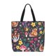 thumbnail image 1 of Disketp Mushrooms Snails Butterflies Bolsa Tote de Lona para Mujer, Bolso de Hombro y Cruzado con Cierre de Cremallera, 1 of 7